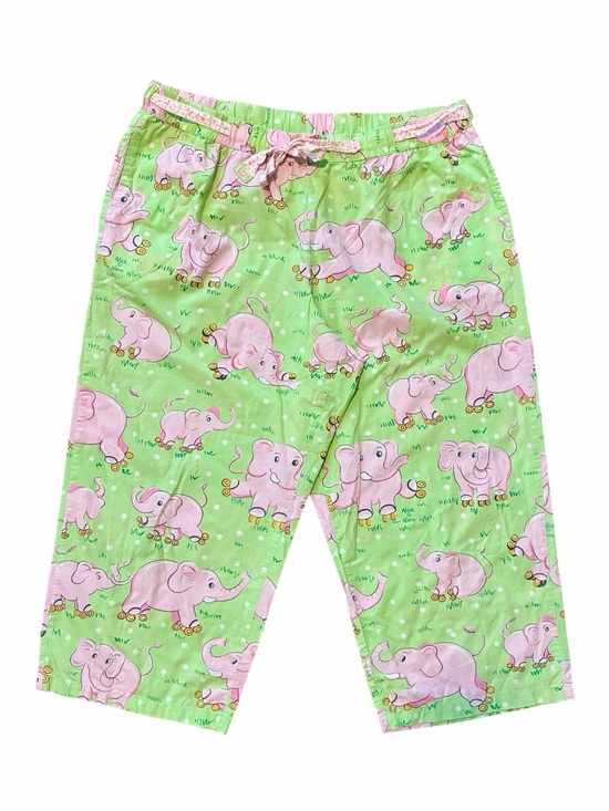 Nick & Nora Other - Nick & Nora 100% Cotton Pink Elephant Print Pajama Pants Women’s Size Large